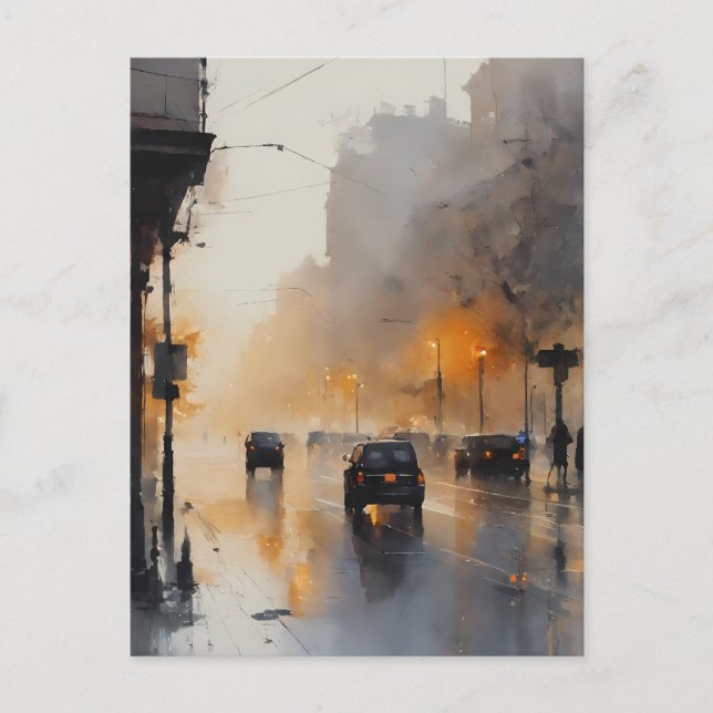 Postal Noche urbana Misty (Anverso)