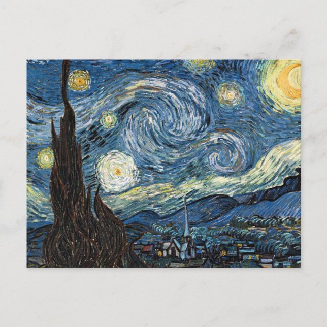 Postal Noche Van Gogh Starry (Anverso)