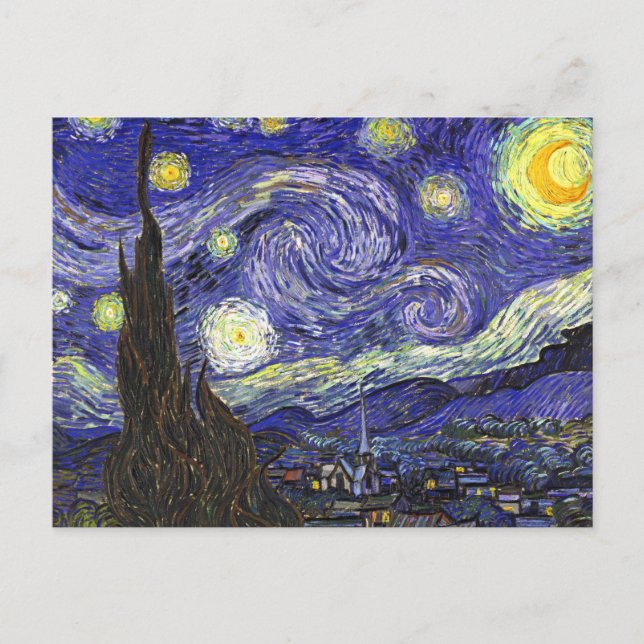 Postal Noche Van Gogh Starry (Anverso)