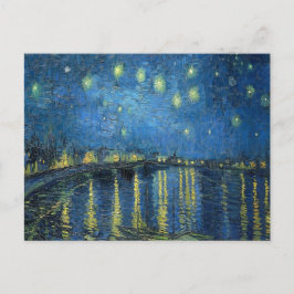 Postal Noche Van Gogh Starry sobre el Ródano