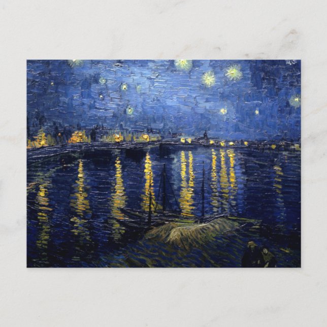 Postal Noche Van Gogh Starry Sobre Rhone (Anverso)