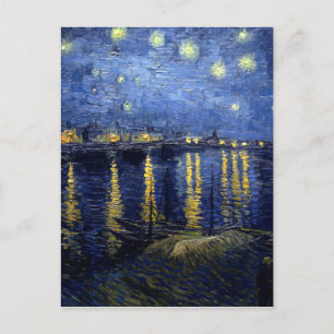Postal Noche Van Gogh Starry Sobre Rhone