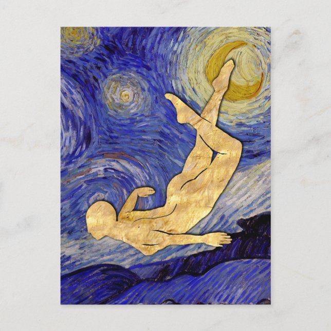 Postal Noche Vincent Van Gogh Starry (Anverso)