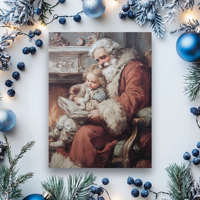 Postal Nochebuena y niño vintage (Subido por el creador)