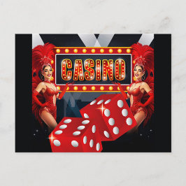 Postal Noches de Casino Glamurosas