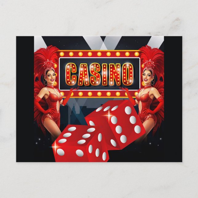 Postal Noches de Casino Glamurosas (“Where luck meets style.”)