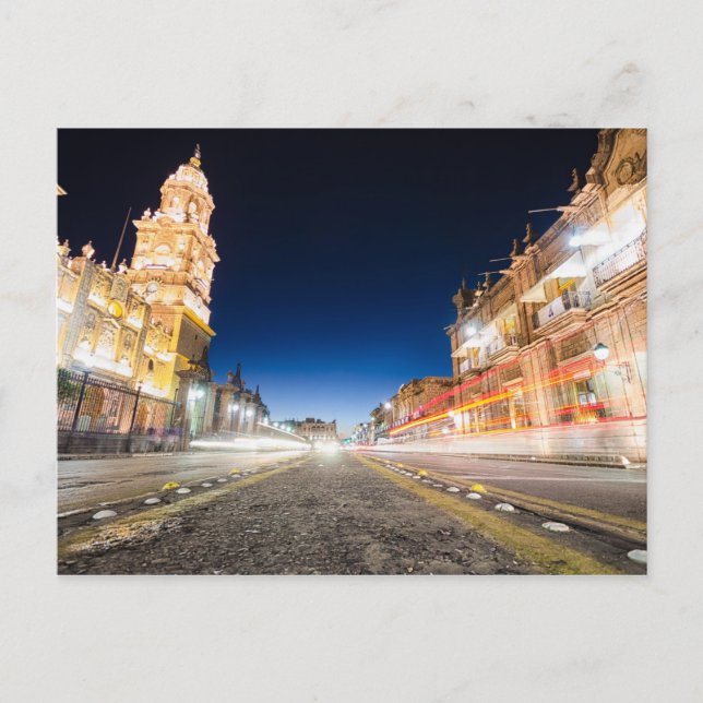 Postal Noches de Morelia Michoacan (Anverso)