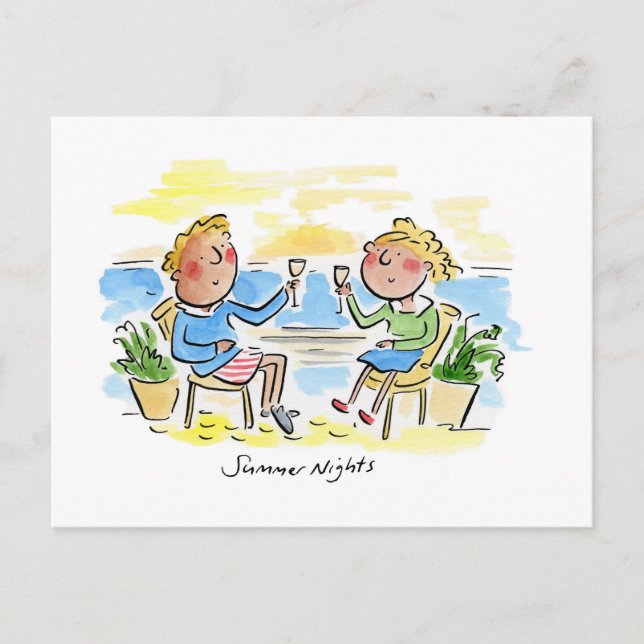 Postal Noches de verano (Anverso)