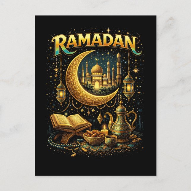 Postal Noches doradas de Ramadán (Anverso)