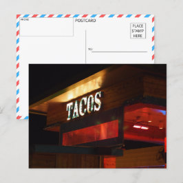 Postal Noches Neon: Rótulo Tacos