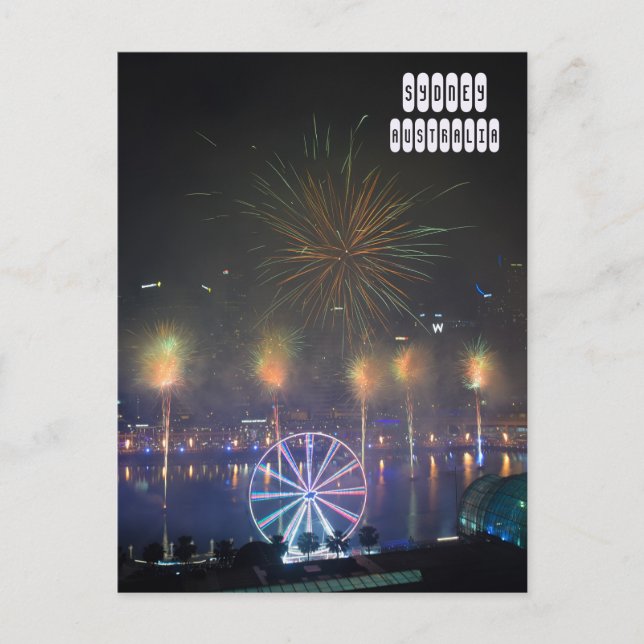 Postal Nochevieja en Sydney (Anverso)