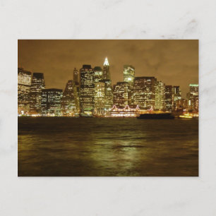Postal nocturna de Nueva York