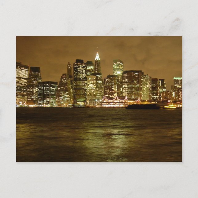 Postal nocturna de Nueva York (Anverso)