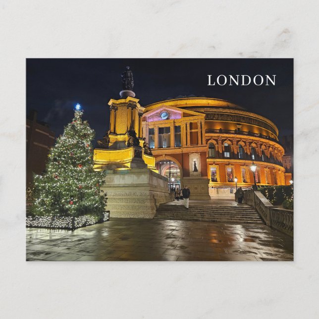 Postal nocturna del Royal Albert Hall de Londres (Anverso)