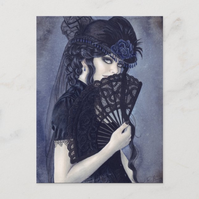 Postal nocturna encantada (Anverso)