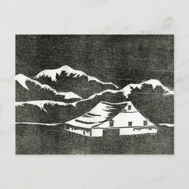 Postal "Nocturnal Barn" (Anverso)