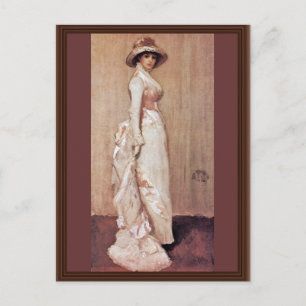 Postal Nocturne En Retrato Rosa Y Gris De Lady Meux De
