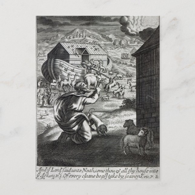 Postal Noé entra al Arca (Anverso)
