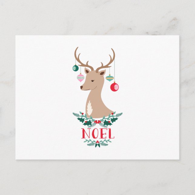 Postal Noel Reindeer (Anverso)
