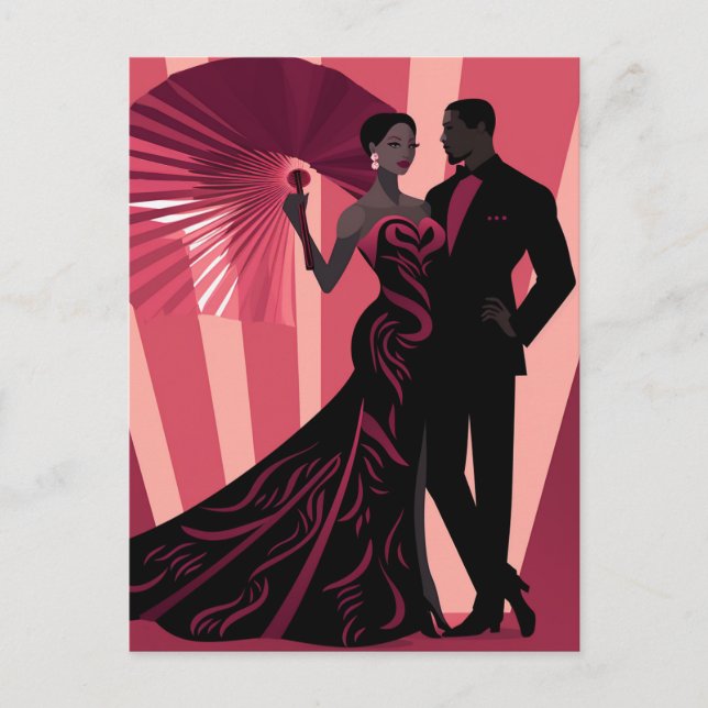 POSTAL NOIR ELEGANCE-RED #1 (Anverso)