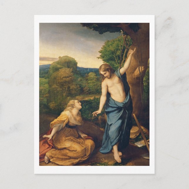 Postal Noli Me Tangere, c.1534 (aceite sobre lienzo) (par (Anverso)