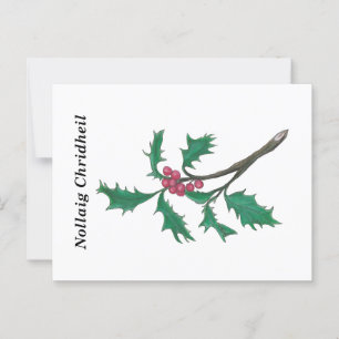 Postal Nollaig Chridheil (Feliz Navidad en galés)