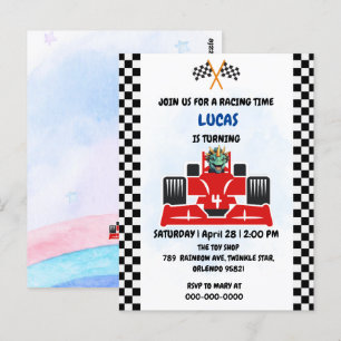 Postal Nombramiento de los niños de carreras rojas de los