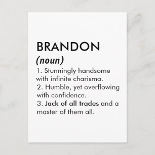 Postal nombre Brandon, nombre editable, nombre personaliz