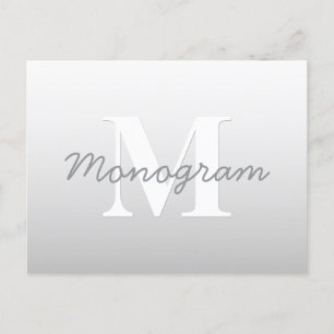 Postal Nombre cursivo u otro texto con monograma   Gradie