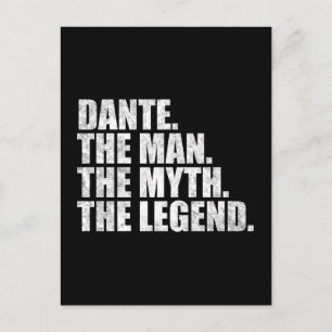 Postal nombre Dante, Dante El Hombre El Mito La Leyenda