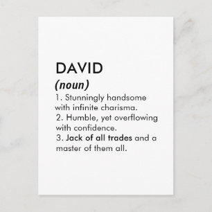 Postal Nombre David, Nombre editable, Nombre personalizad