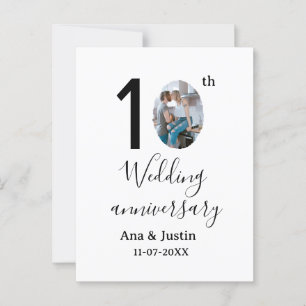 Postal nombre de aniversario de bodas 10 letra negrita st