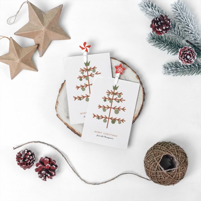 Postal Nombre de árbol simple Feliz Navidad (Subido por el creador)