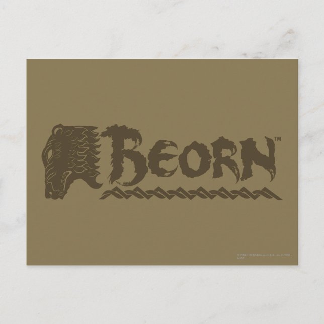 Postal Nombre de cabeza de oso BEORN™ (Anverso)