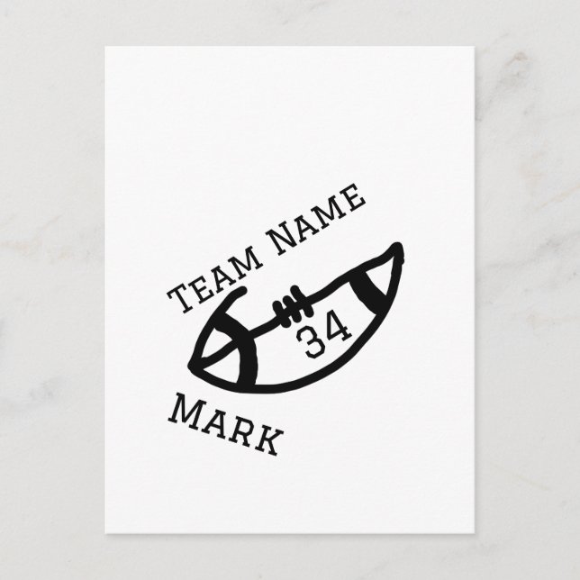 Postal nombre de equipo agregar nombre de jugador fecha d (Anverso)