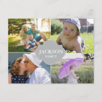 nombre de familia de collage multifoto de personal