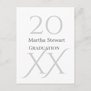 Postal nombre de graduación negrita 20XX felicitaciones a