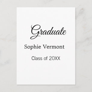 Postal Nombre de graduado clase de 20XX felicitaciones si