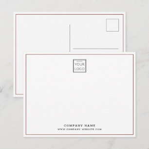 Postal Nombre de la empresa con logotipo empresarial pers