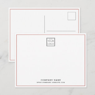 Postal Nombre de la empresa con logotipo empresarial pers