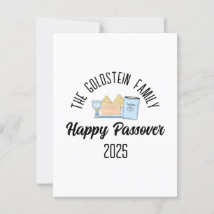 Postal Nombre de la familia personalizada de la Pascua