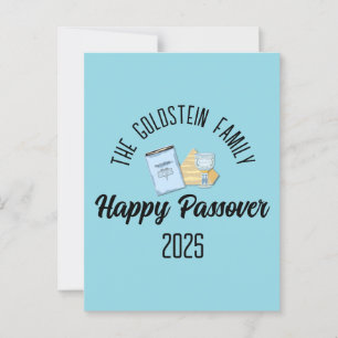 Postal Nombre de la familia personalizada de la Pascua