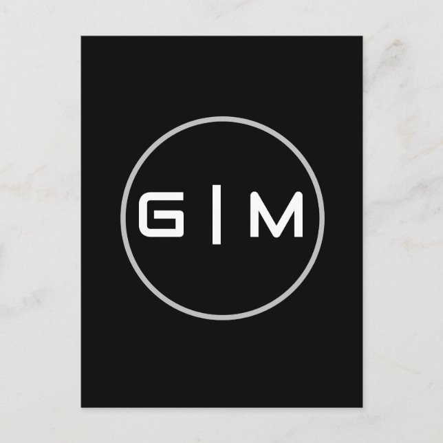 Postal nombre de las iniciales del personalizable (Anverso)