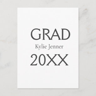 Postal Nombre de letra negrita graduado año de graduación