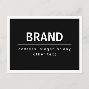 Postal Nombre de marca o empresa moderna y audaz Blanco