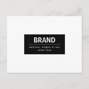 Postal Nombre de marca o empresa moderna y audaz Blanco
