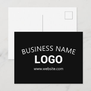 Postal Nombre de negocio editable, sitio web y logotipo c