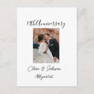 Postal nombre de pareja de foto de aniversario de bodas 1
