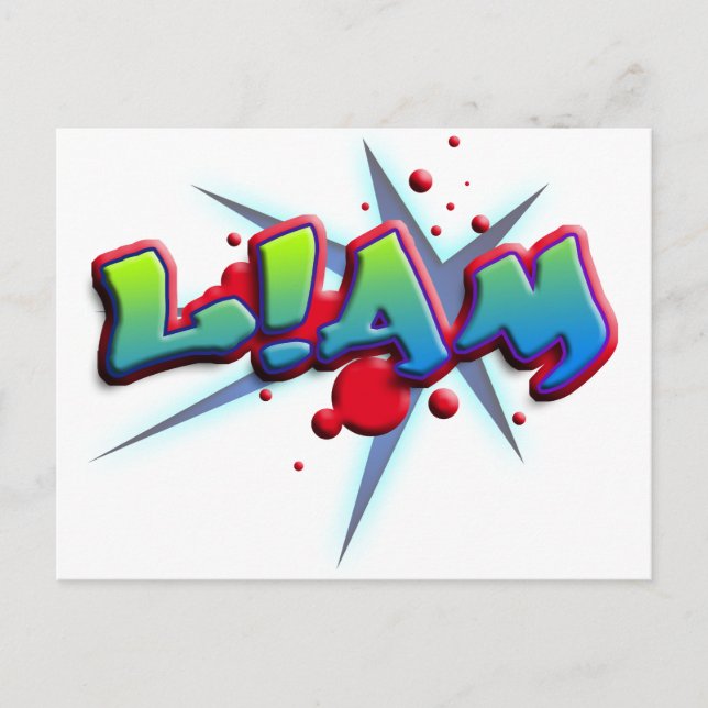 Postal Nombre de pila Liam con ! como i (Anverso)