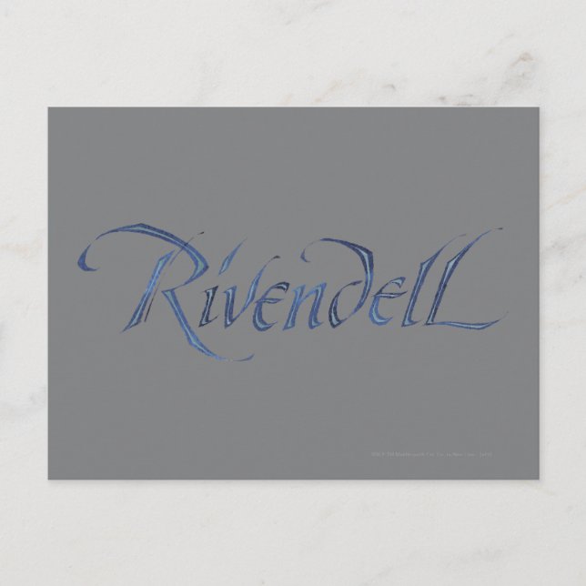 Postal Nombre de Rivendell texturizado (Anverso)